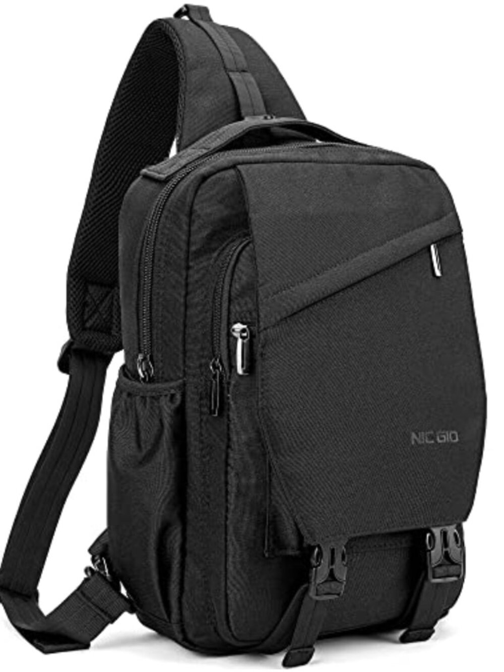 Water-Resistant Nylon Sling Chest Bag Crossbody Backpack Fits 13.3" Laptop
